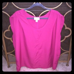 Pure Energy 2X Blouse in Bright Pink 💖💖💖 EUC